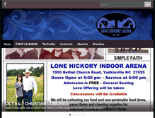 Tablet Screenshot of lonehickoryarena.com